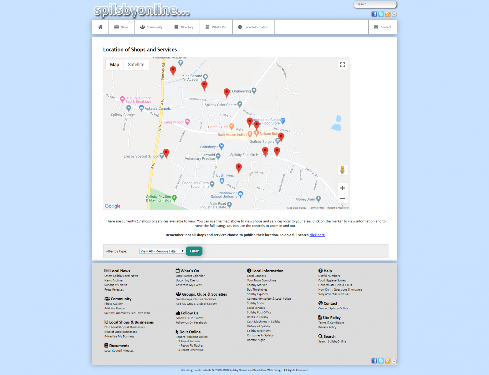 Spilsby Online Business Map
